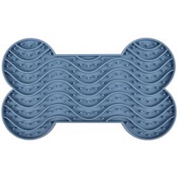 Flamingo Lick Pad Yummee Silicone Bone Blue Medium Model